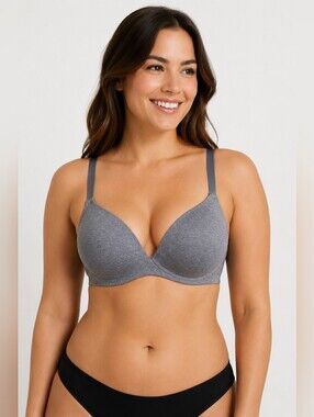 No Boundaries Heather Gray Wireless T-Shirt Bra Women’s Large NWT Soft Everyday